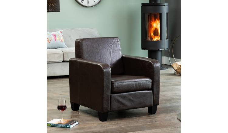 Artemis Home Bethel Faux Leather Armchair - Brown