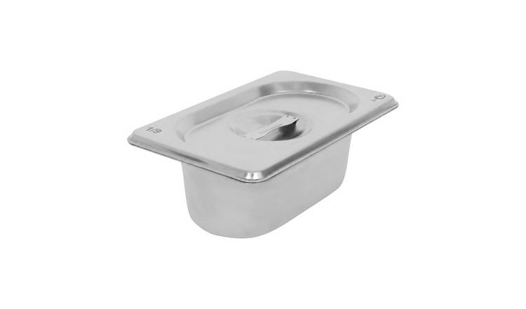Argon Tableware Steel Gastronorm Container with Lid 1/9 - 500ml