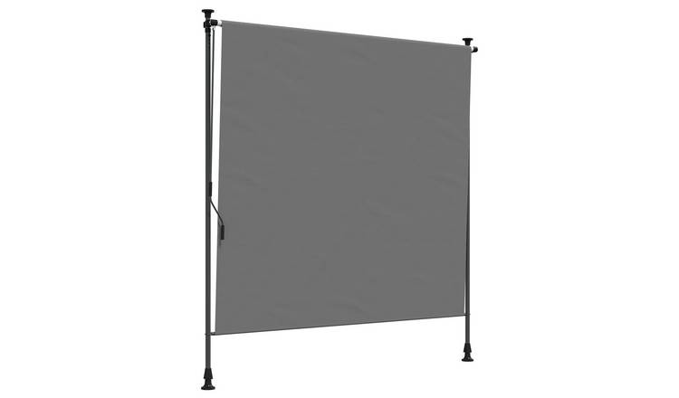 Walplus Polyester Outdoor Roller Blind - Light Grey - 100 x 270 cm