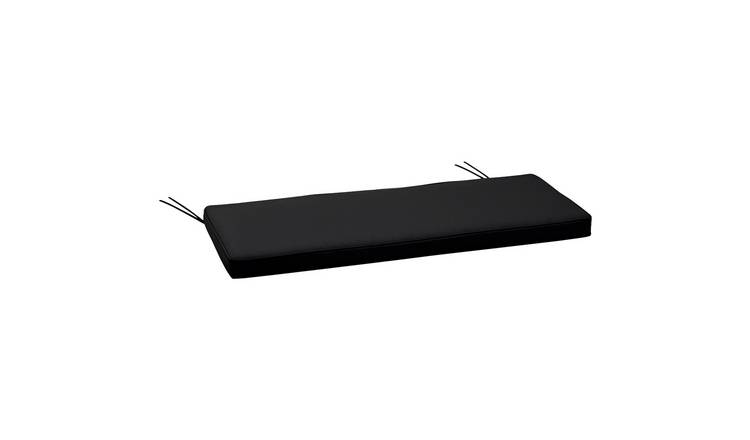 Outsunny 2 Seater Garden Bench Cushion with Ties - Black