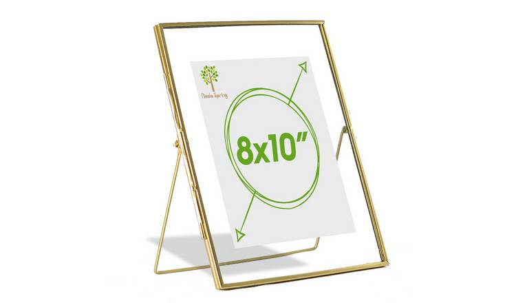 Nicola Spring Standing Metal Photo Frame - 8" x 10" - Gold