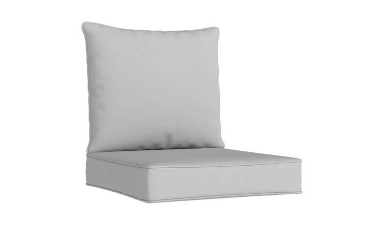 Outsunny Outdoor Seat and Back Cushion Set for Garden Sofa - Light Grey