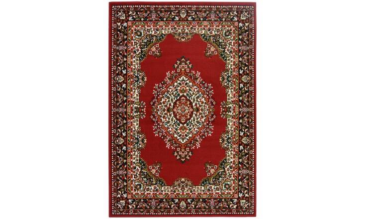 Mega Flooring Red Traditional Bordered Rug - 120 x 170cm