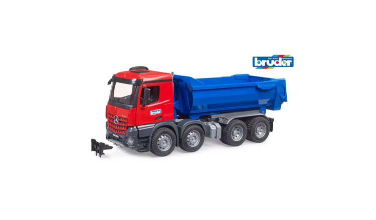 Bruder 1:16 MB Arocs Halfpipe Dump Truck - Red/Blue