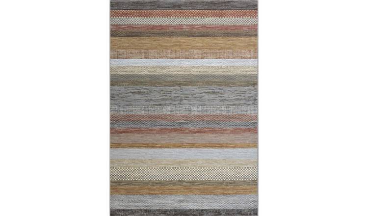 Mega Flooring Multi Modern Striped Rug - 80 x 150cm
