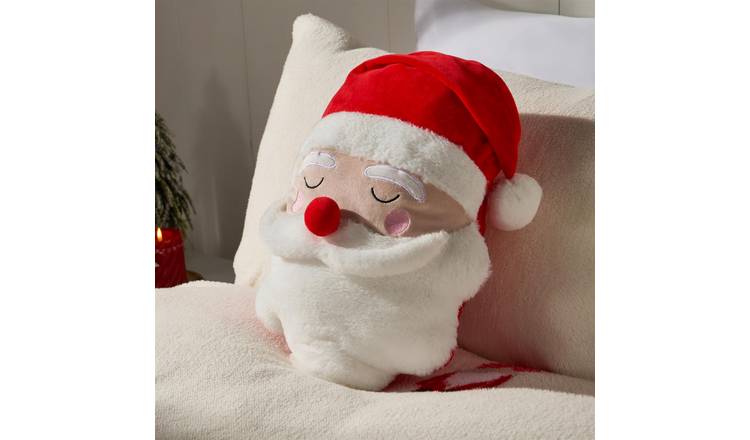 OHS Santa Shaped Scatter Cushion - Red - 34 x 40cm