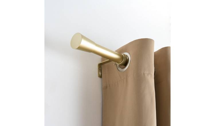 OHS 28mm Trumpet Extendable Curtain Pole 120-220cm - Brushed Gold