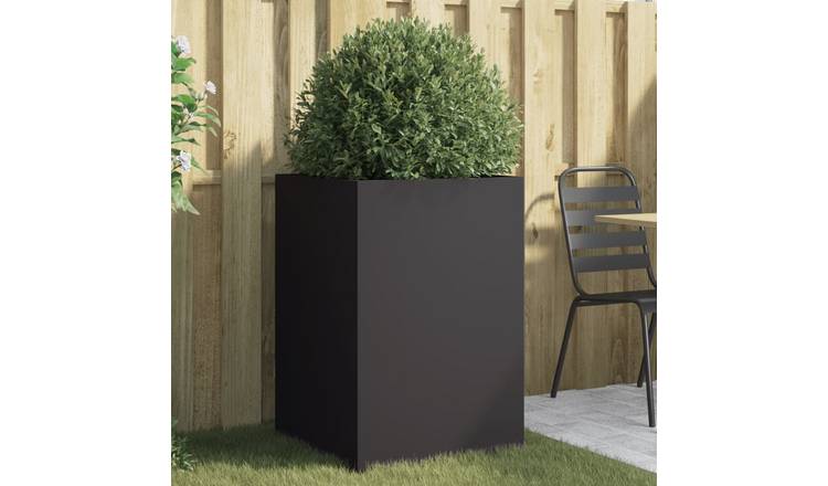 Walplus Steel Garden Planter - Black - 52 x 48 x 75 cm