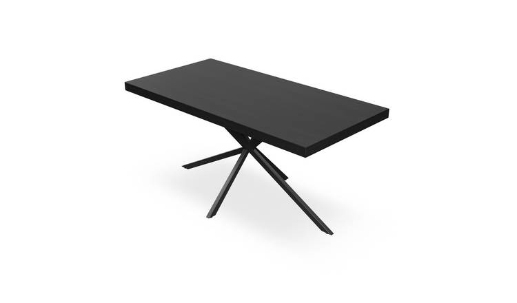 Furniture Online Donni Black Legs 4-6 Seater Dining Table - Black