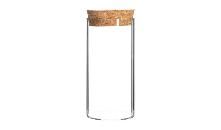 Argon Tableware Glass Storage Jar with Cork Lid