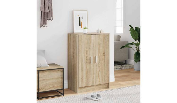 Walplus Engineered Wood Shoe Cabinet - Sonoma Oak - 60 x 35 x 92 cm