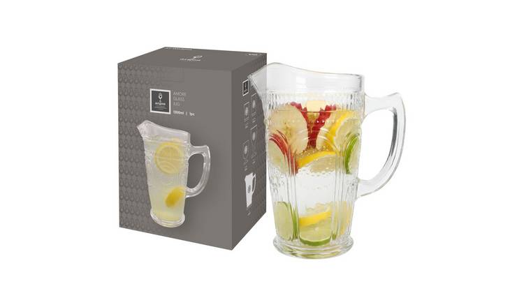 Argon Tableware Amore Ribbed Glass Water Jugs - Pack of 4