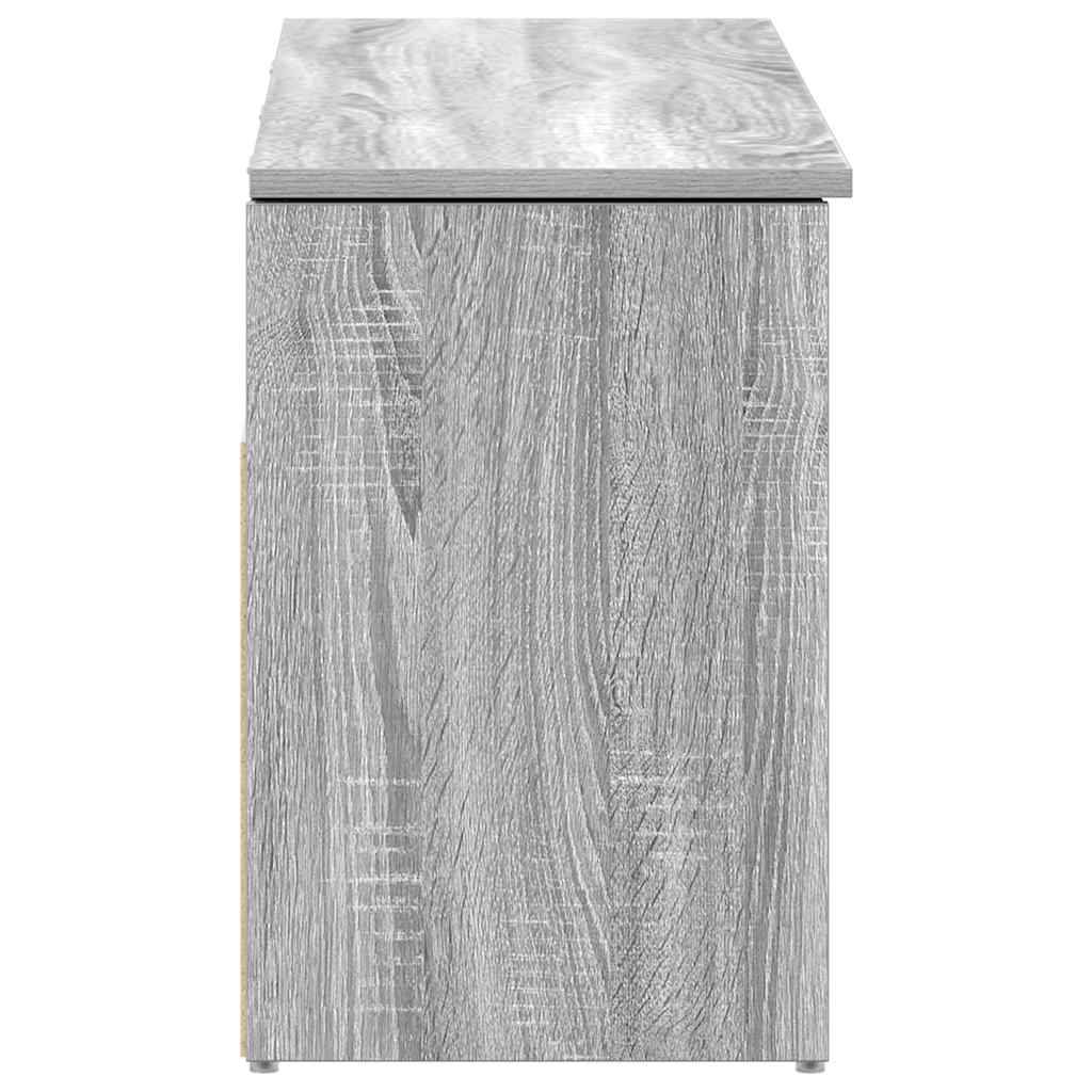 Walplus Engineered Wood Shoe Bench - Grey Sonoma - 102 x 30.5 x 45 cm - Image 5
