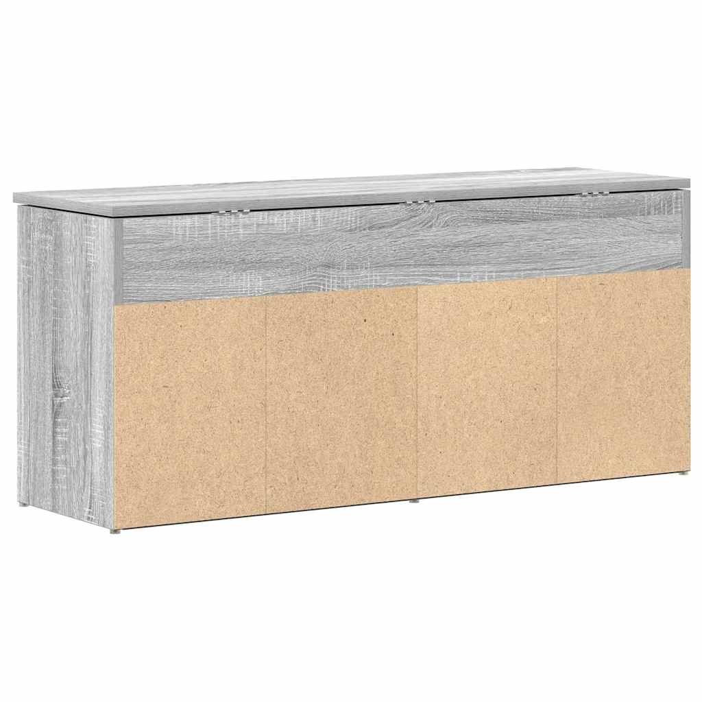 Walplus Engineered Wood Shoe Bench - Grey Sonoma - 102 x 30.5 x 45 cm - Image 6