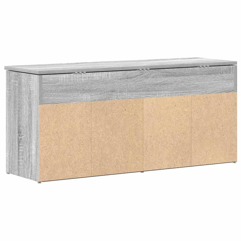 Walplus Engineered Wood Shoe Bench - Grey Sonoma - 102 x 30.5 x 45 cm - Image 6