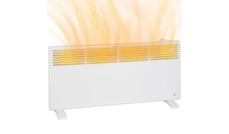HOMCOM Portable Electric Heater with Adjustable Temperate - White