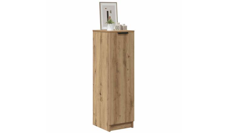 Walplus Engineered Wood Shoe Cabinet - Artisan Oak - 29.5 x 35 x 100.5 cm