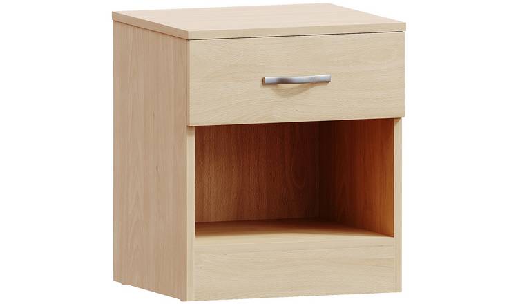 Vida Designs Riano 1 Drawer Bedside Chest - Pine