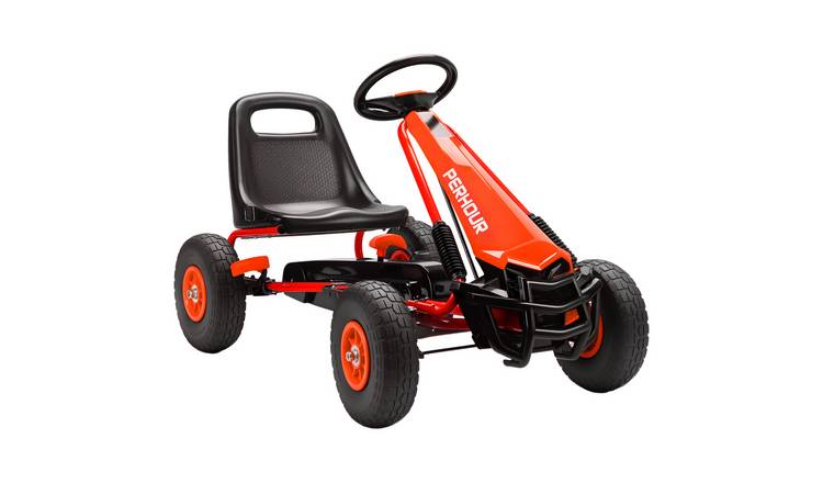 AIYAPLAY Adjustable Seat EVA Tyres Clutch Brake Kids Pedal Go Kart - Red