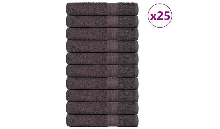 Walplus Pack of 25 Sauna Towels - Anthracite - 80 x 200 cm
