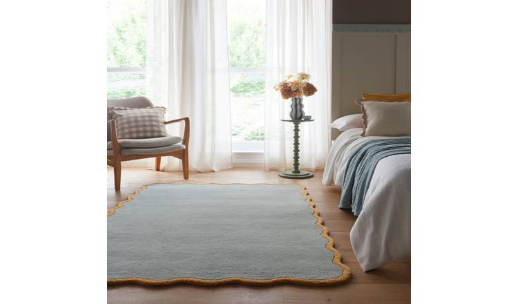 Mega Flooring Grey Modern Bordered Rug - 120 x 170cm