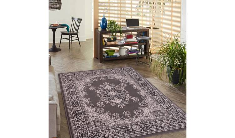 DS Living Classic Traditional Rug - Dark Grey - 290x200cm