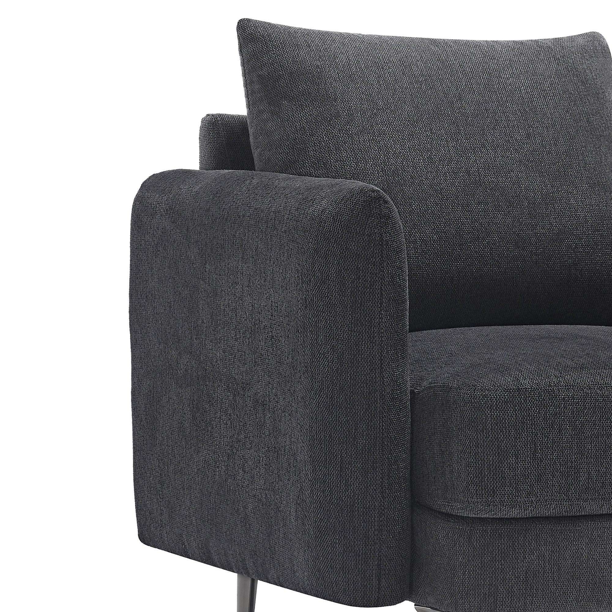 Furniture Online Sofia Linen 1+2 Seater Sofa Set - Grey - Image 4