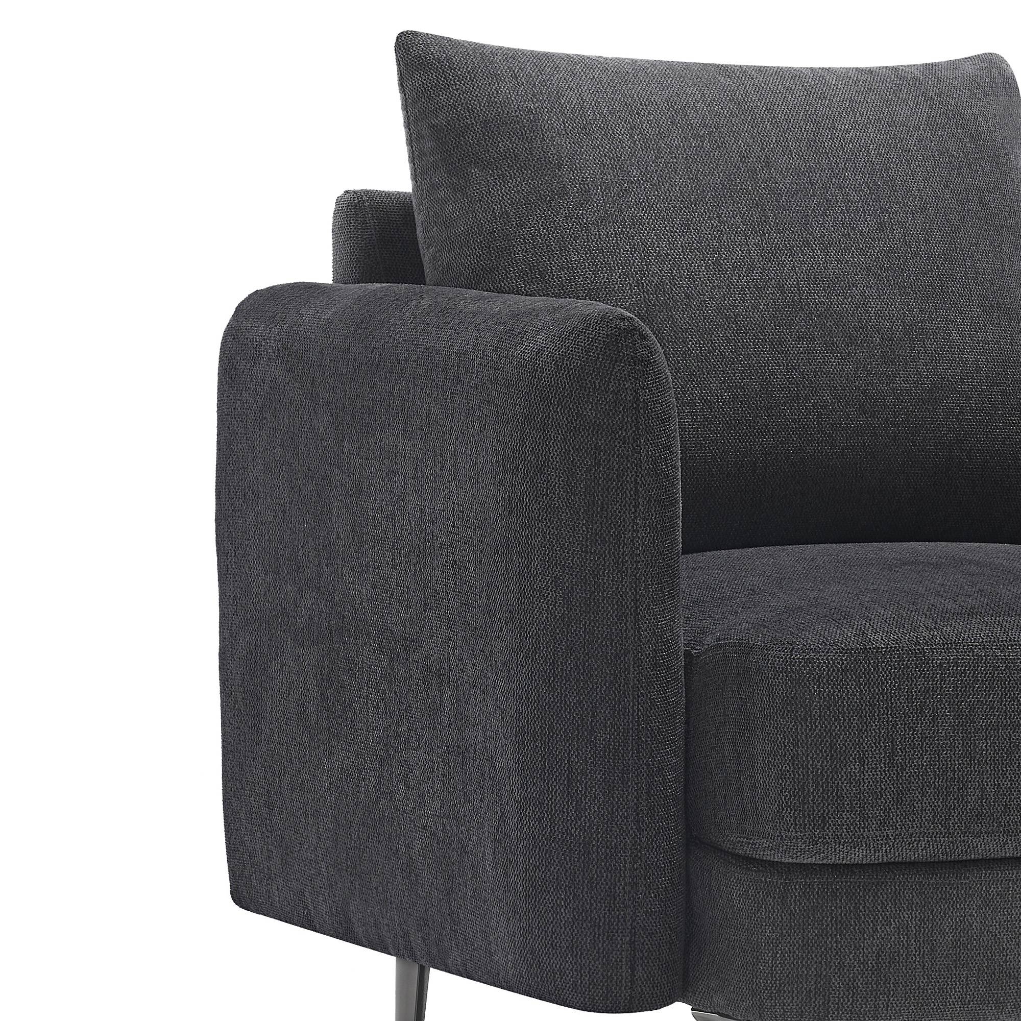 Furniture Online Sofia Linen 1+2 Seater Sofa Set - Grey - Image 4