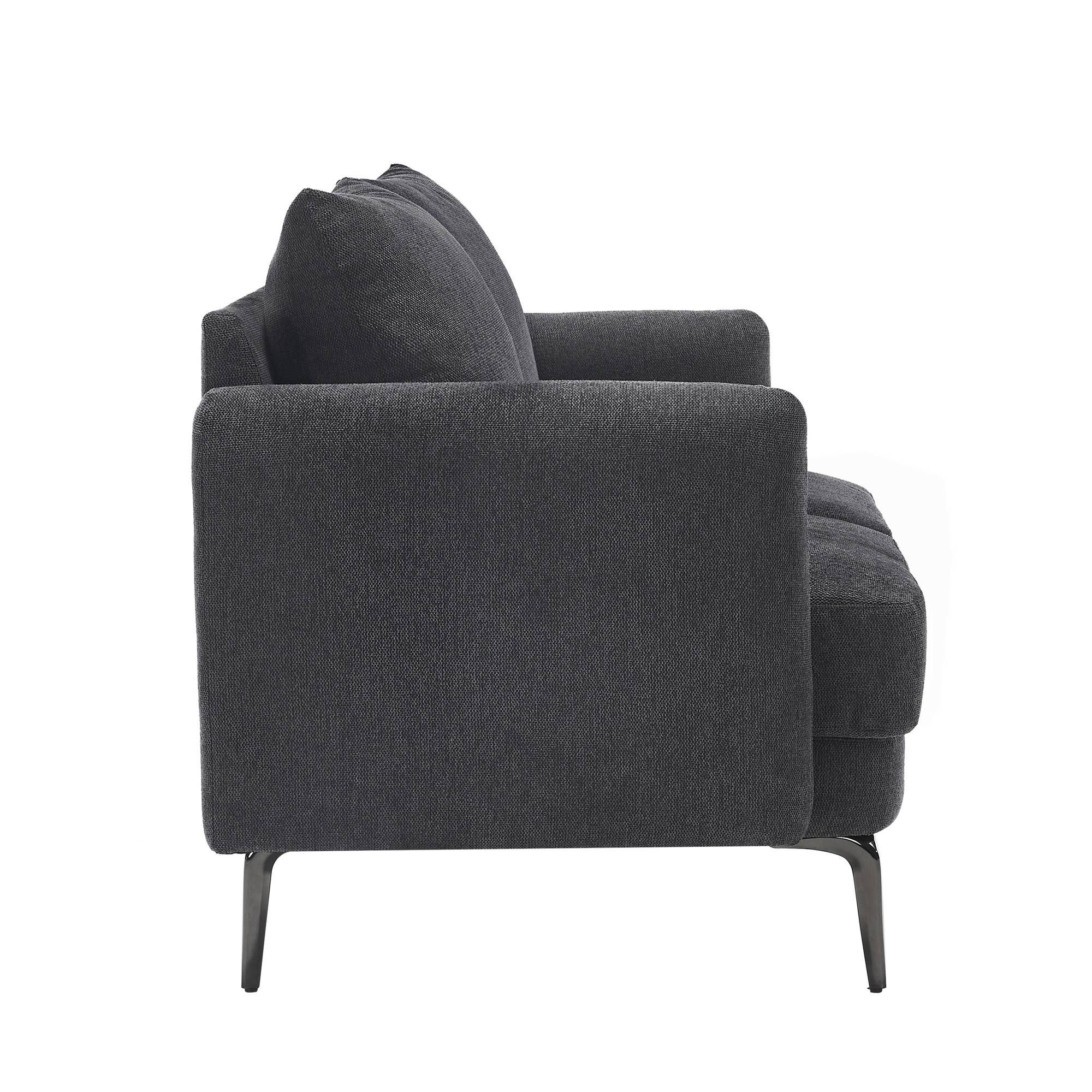 Furniture Online Sofia Linen 1+2 Seater Sofa Set - Grey - Image 7