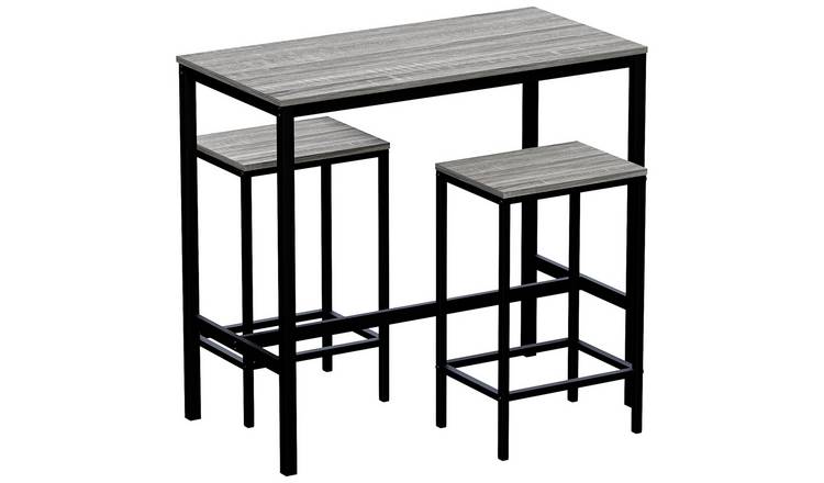 Vida Designs Roslyn 2 Seater Bar Table Set - Grey