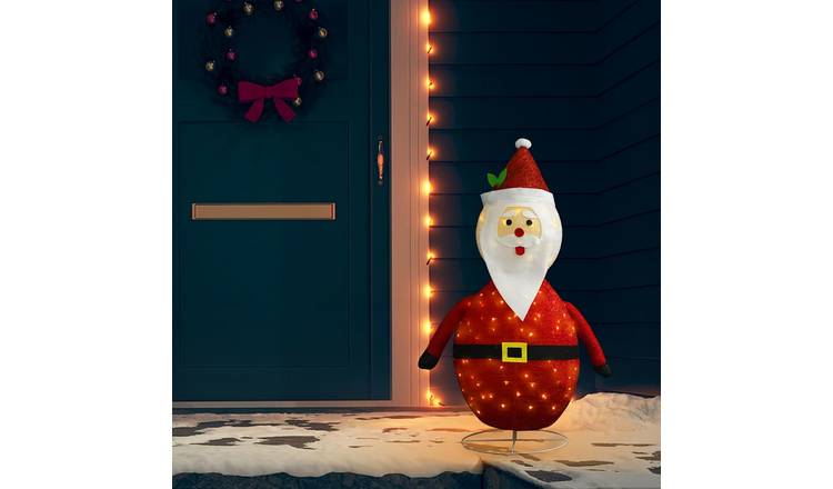 Walplus Steel Decorative Christmas Santa Claus Figure LED - Red - 120cm