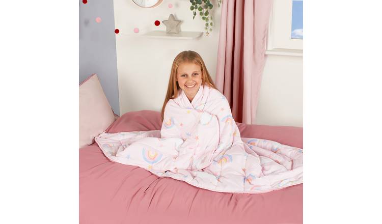OHS Kids Printed 3kg Weighted Blanket 100x150cm - Blush Unicorn