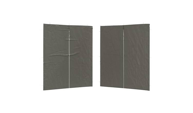 Walplus 200 x 195 cm PE Replacement Party Tent Sidewalls 2pcs - Anthracite