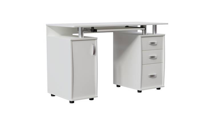 Vida Designs Otley 3 Drawer Computer Desk - White