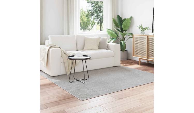 Walplus Lugo Polyester Square Area Rug - Cream - 200 x 200 cm