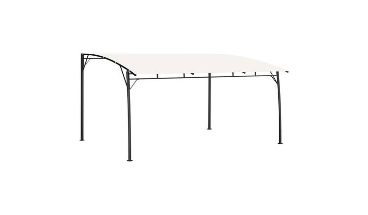 Walplus 4 x 3 x 2.55 m Garden Sunshade Awning - Cream