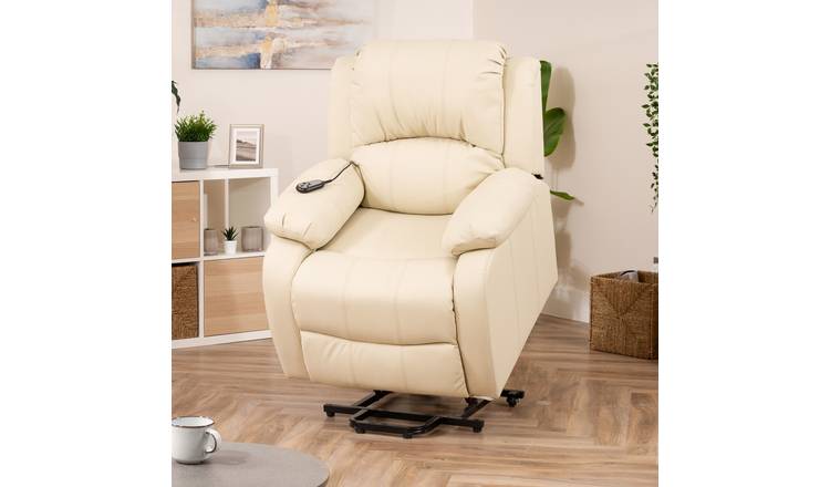 Artemis Home Northfield Dual Massage Heat Electric Mobility Recliner - Cream
