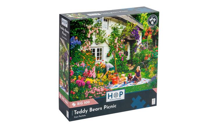 The House of Puzzles Teddy Bears Picnic BIG 500 Piece Jigsaw Puzzle
