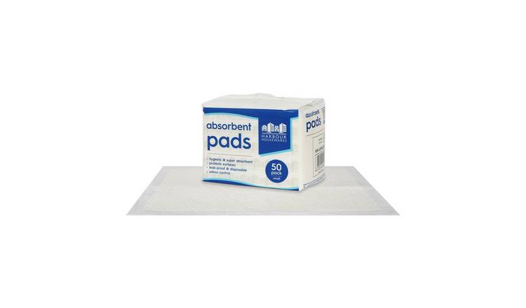 Harbour Housewares Disposable Incontinence Bed Pads - 50x - 32.5cm x 45cm