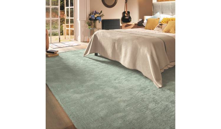 Mega Flooring Blue Modern Plain Rug - 160 x 230cm
