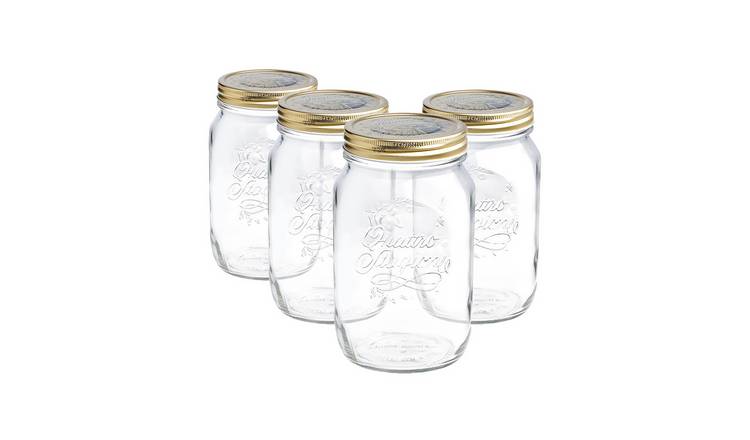 Bormioli Rocco Quattro Stagioni Glass Preserving Jars -- Pack of 4