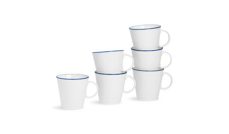 Nicola Spring White Farmhouse Mugs - 380ml