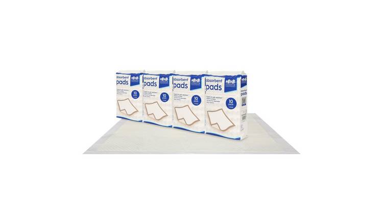 Harbour Housewares Disposable Incontinence Bed Pads - Pack of 40
