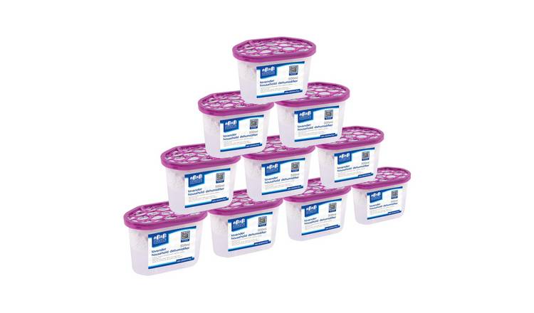 Harbour Housewares Interior Dehumidifiers - Lavender - Pack of 10 - 500ml