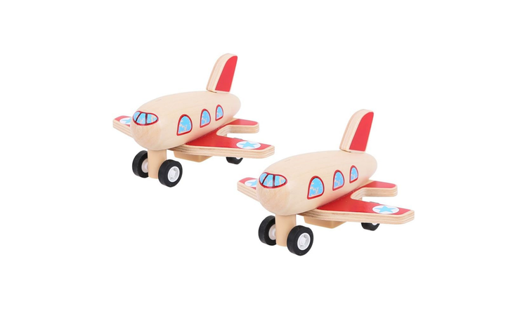 Bigjigs Toys Pull Back Planes (Pack of 2) - 18 Months +