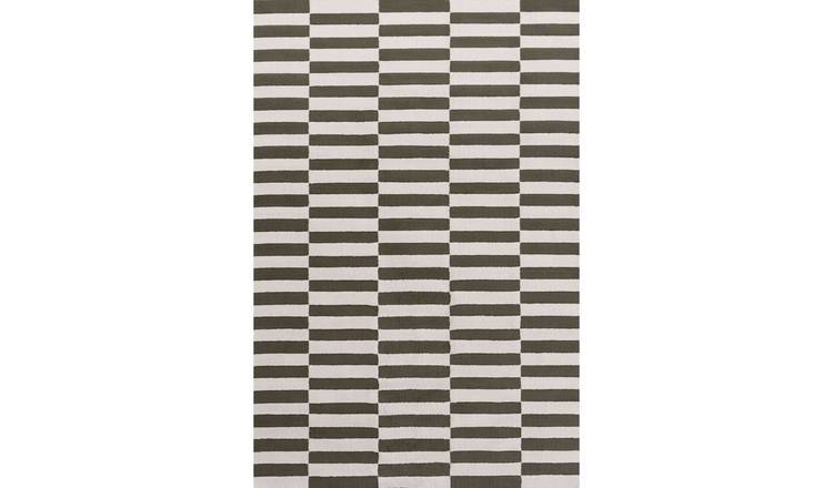 The Rugs Olive Loft Striped Rug - 80 x 150cm