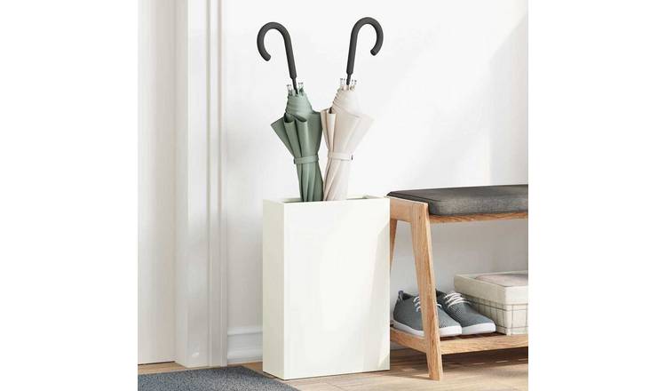 Walplus Steel Umbrella Stand - White - 28 x 12 x 41 cm