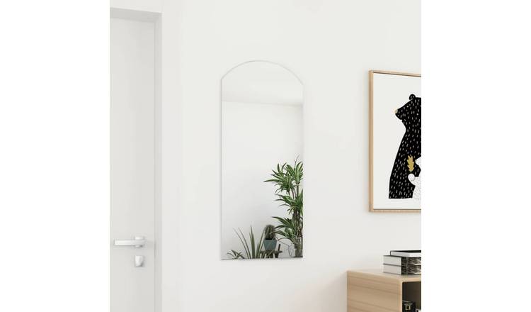 Walplus Glass Wall Mirror - White - 90 x 45 cm