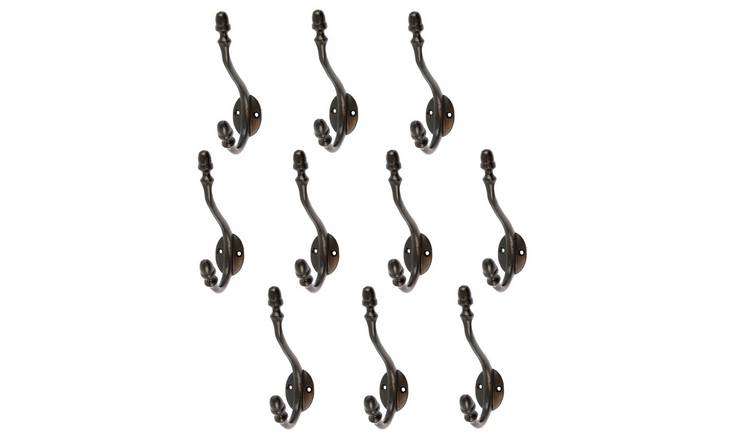 Hammer & Tongs Antique Deco Hat & Coat Hook - Pack of 10