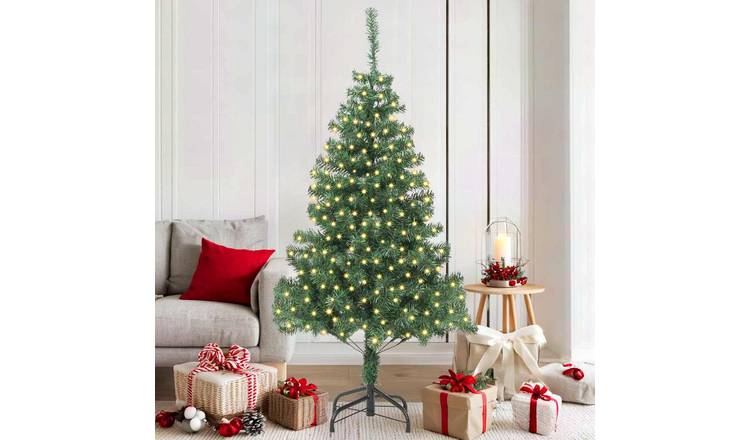 Walplus 300 LED Lights Artificial Christmas Tree 90 cm Wide - Green - 180 cm